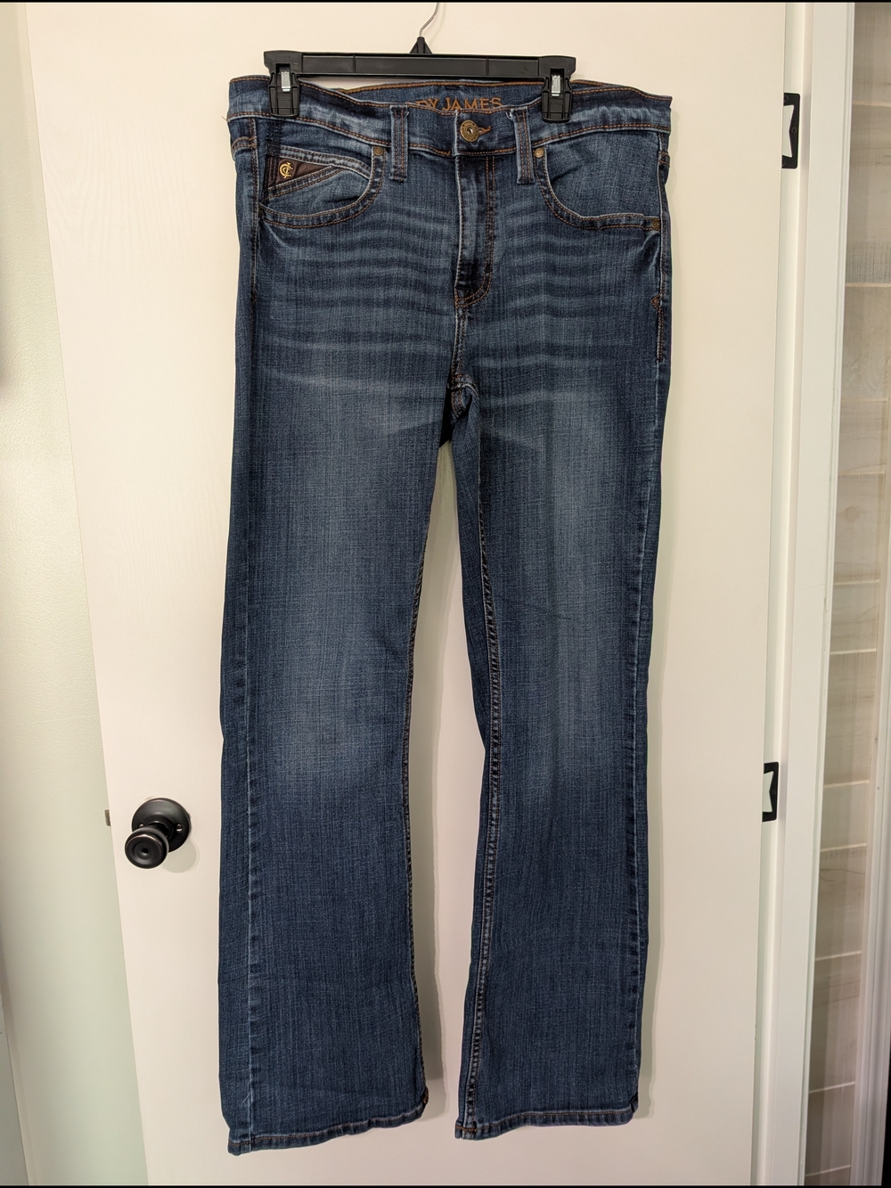 Men’s Dark Blue Wide-Leg Jeans